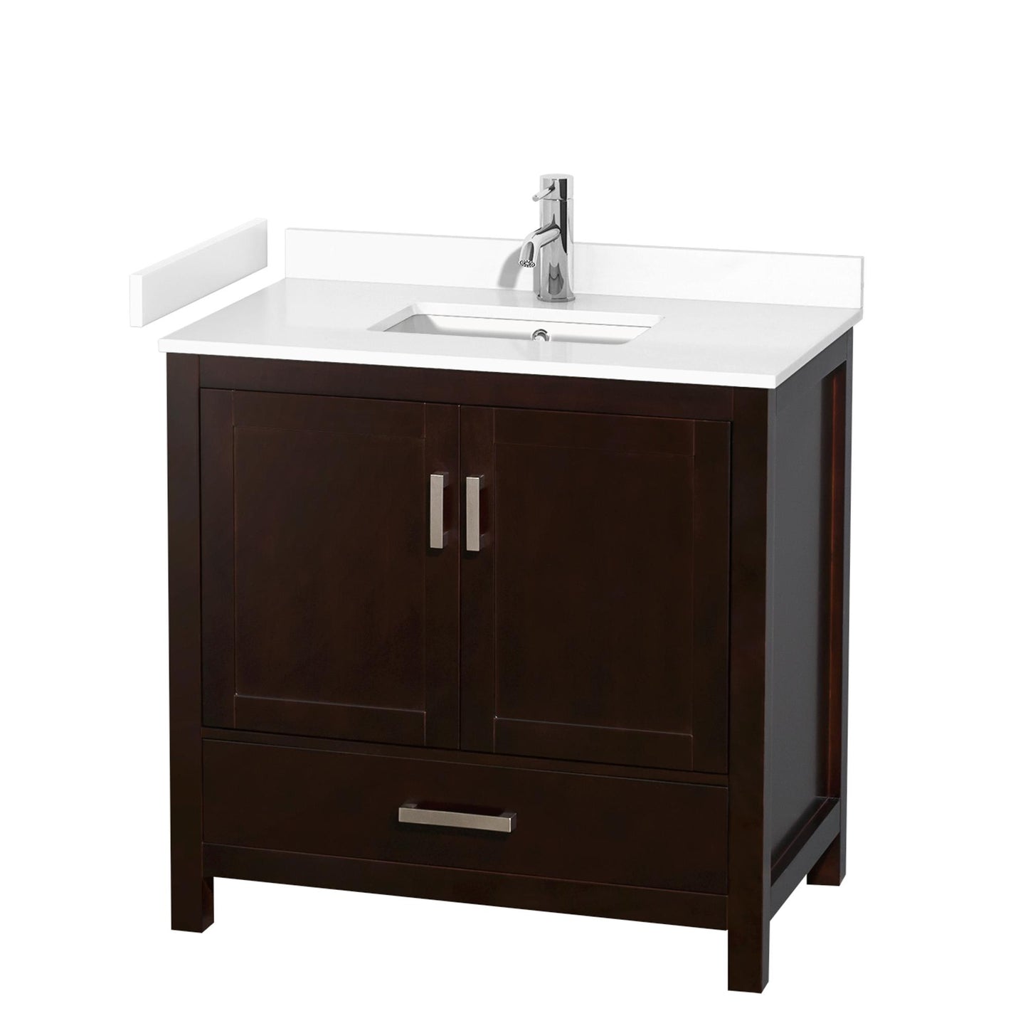 Sheffield Bathroom Vanity with Countertop 36 inch Single Sink Single hole Faucet Setup