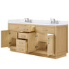 Custom image for Rift Oak with Brushed Nickel Trim / White Cultured Marble / No Mirror