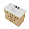 Custom image for Rift Oak with Matte Black Trim / White Quartz / No Mirror