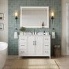 Custom image for White with Matte Black Trim / Carrara Cultured Marble / No Mirror