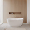 Custom image for White with Shiny White Trim and Brushed Nickel Faucet / 55
