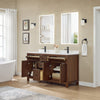 Custom image for Dark Walnut with Matte Black Trim / Carrara Cultured Marble / No Mirror