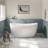 Custom image for White with Shiny White Trim and Polished Chrome Faucet
