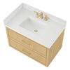Custom image for Scandinavian Oak with Satin Bronze Trim / Giotto Quartz / No Mirror