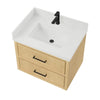 Custom image for Scandinavian Oak with Matte Black Trim / White Quartz / No Mirror