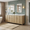 Custom image for White Oak with Brushed Nickel Trim / Giotto Quartz / No Mirror