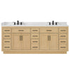 Custom image for Rift Oak with Matte Black Trim / Giotto Quartz / No Mirror