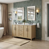 Custom image for White Oak with Matte Black Trim / Carrara Cultured Marble / No Mirror