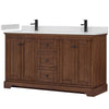 Custom image for Dark Walnut with Matte Black Trim / Giotto Quartz / No Mirror