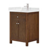 Custom image for Dark Walnut with Brushed Nickel Trim / Carrara Cultured Marble / No Mirror