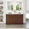 Custom image for Dark Walnut with Matte Black Trim / Carrara Cultured Marble / No Mirror