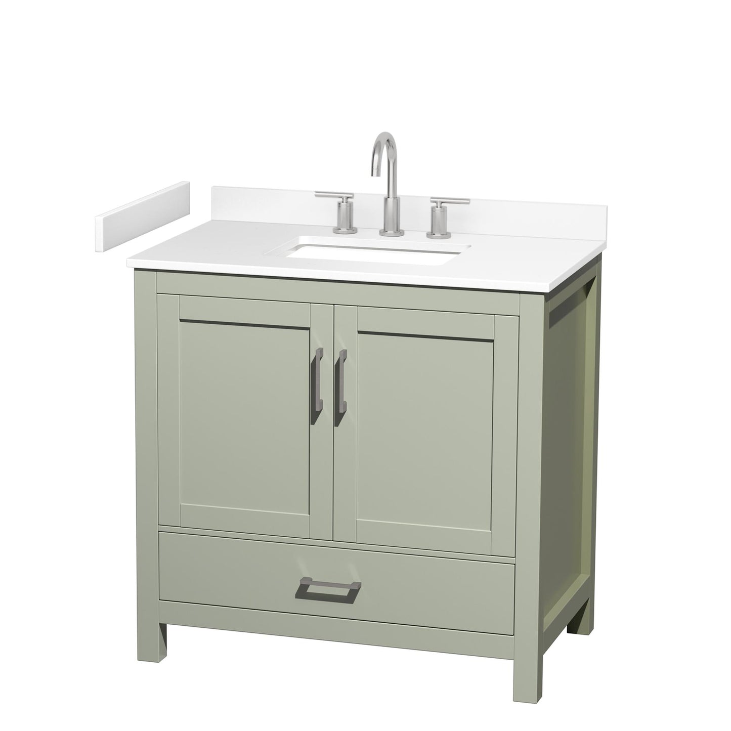 Sheffield Bathroom Vanity with Countertop 36 inch Single Sink 3-hole Faucet Setup