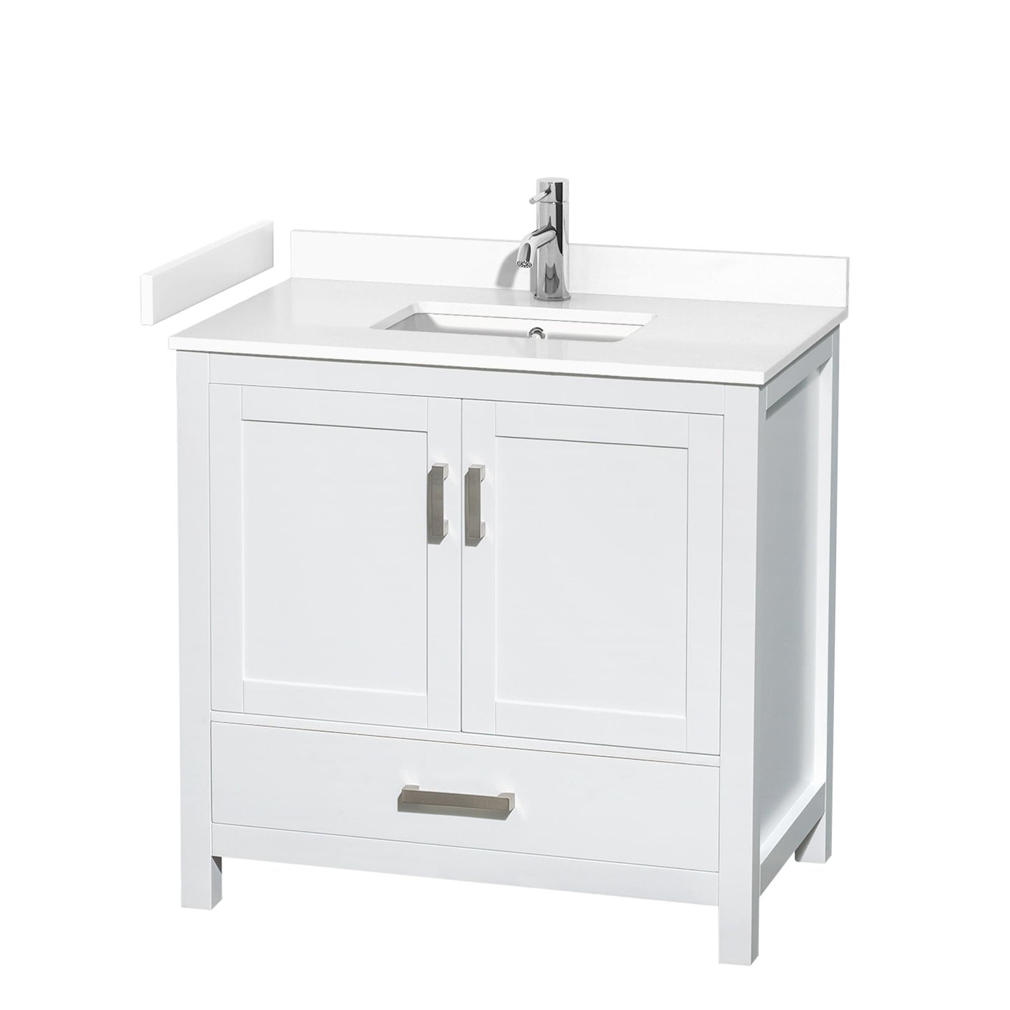 Sheffield Bathroom Vanity with Countertop 36 inch Single Sink Single hole Faucet Setup