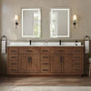 Custom image for Dark Oak with Matte Black Trim / Carrara Cultured Marble / No Mirror