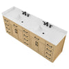 Custom image for Rift Oak with Matte Black Trim / Carrara Cultured Marble / No Mirror