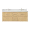 Custom image for Scandinavian Oak with Brushed Nickel Trim / Giotto Quartz / No Mirror