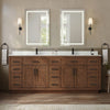 Custom image for Dark Oak with Matte Black Trim / White Cultured Marble / No Mirror