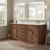 Custom image for Dark Oak with Brushed Nickel Trim / Giotto Quartz / No Mirror