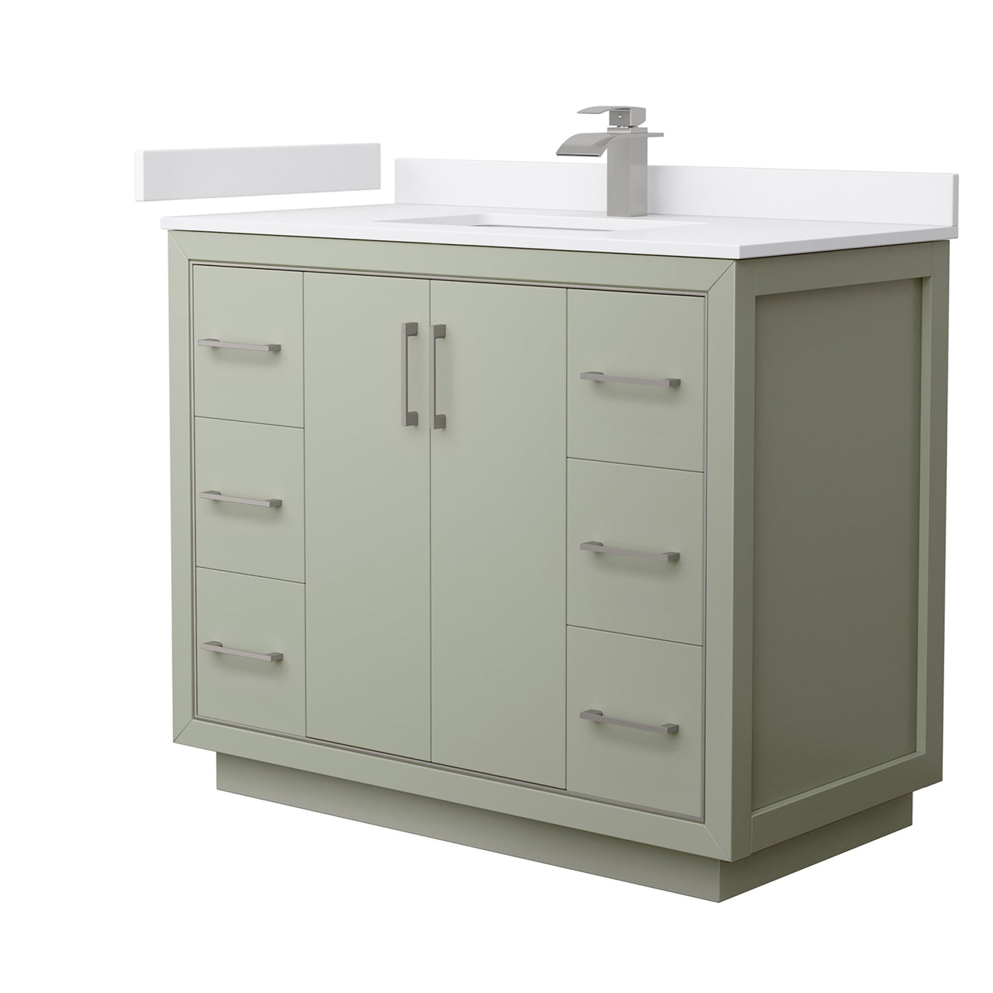 Icon Bathroom Vanity with Countertop 42 inch Single Sink Single hole Faucet Setup