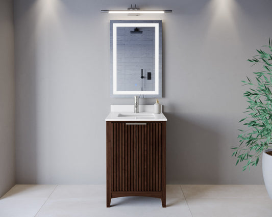 Palmilla Bathroom Vanity with Countertop 24 inch Single Sink Single hole Faucet Setup