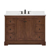 Custom image for Dark Walnut with Matte Black Trim / White Cultured Marble / No Mirror