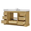 Custom image for Honey Oak with Polished Chrome Trim / Carrara Cultured Marble / No Mirror
