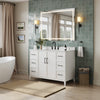Custom image for White with Matte Black Trim / Carrara Cultured Marble / No Mirror