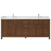 Custom image for Dark Walnut with Brushed Nickel Trim / White Quartz / No Mirror