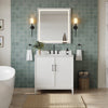 Custom image for White with Matte Black Trim / Carrara Cultured Marble / No Mirror