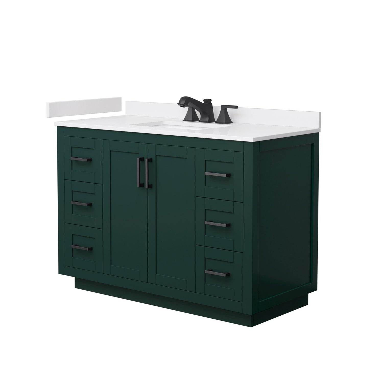 Miranda Bathroom Vanity with Countertop 48 inch Single Sink 3-hole Faucet Setup
