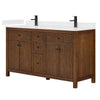 Custom image for Dark Walnut with Matte Black Trim / White Quartz / No Mirror