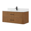 Custom image for Toasted Walnut with Matte Black Trim / Giotto Quartz / No Mirror
