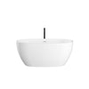 Custom image for White with Shiny White Trim and Matte Black Faucet