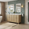 Custom image for White Oak with Brushed Nickel Trim / White Cultured Marble / No Mirror
