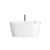 Custom image for White with Shiny White Trim and Matte Black Faucet