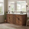 Custom image for Dark Oak with Matte Black Trim / White Cultured Marble / No Mirror