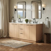 Custom image for Light Straw with Matte Black Trim / Carrara Cultured Marble / No Mirror