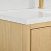 Custom image for Scandinavian Oak with Satin Bronze Trim / White Quartz / No Mirror
