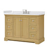 Custom image for Honey Oak with Polished Chrome Trim / White Cultured Marble / No Mirror