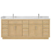 Custom image for Rift Oak with Brushed Nickel Trim / Carrara Cultured Marble / No Mirror