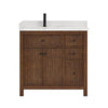 Custom image for Dark Walnut with Matte Black Trim / Giotto Quartz / No Mirror