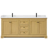 Custom image for Honey Oak with Matte Black Trim / White Cultured Marble / No Mirror