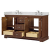 Custom image for Dark Walnut with Polished Chrome Trim / Carrara Cultured Marble / No Mirror