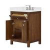 Custom image for Dark Walnut with Brushed Nickel Trim / Carrara Cultured Marble / No Mirror