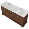 Custom image for Dark Walnut with Polished Chrome Trim / White Quartz / No Mirror