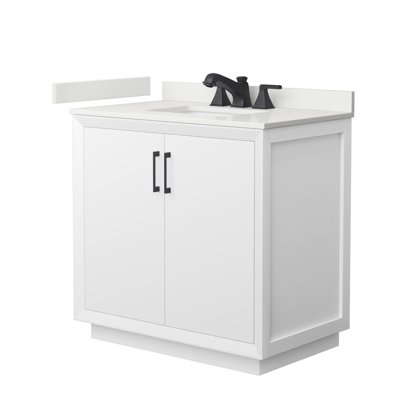 Strada Bathroom Vanity with Countertop 36 inch Single Sink 3-hole Faucet Setup