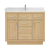 Custom image for Rift Oak with Brushed Nickel Trim / Carrara Cultured Marble / No Mirror