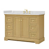 Custom image for Honey Oak with Brushed Gold Trim / Giotto Quartz / No Mirror