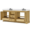 Custom image for Honey Oak with Matte Black Trim / White Cultured Marble / No Mirror