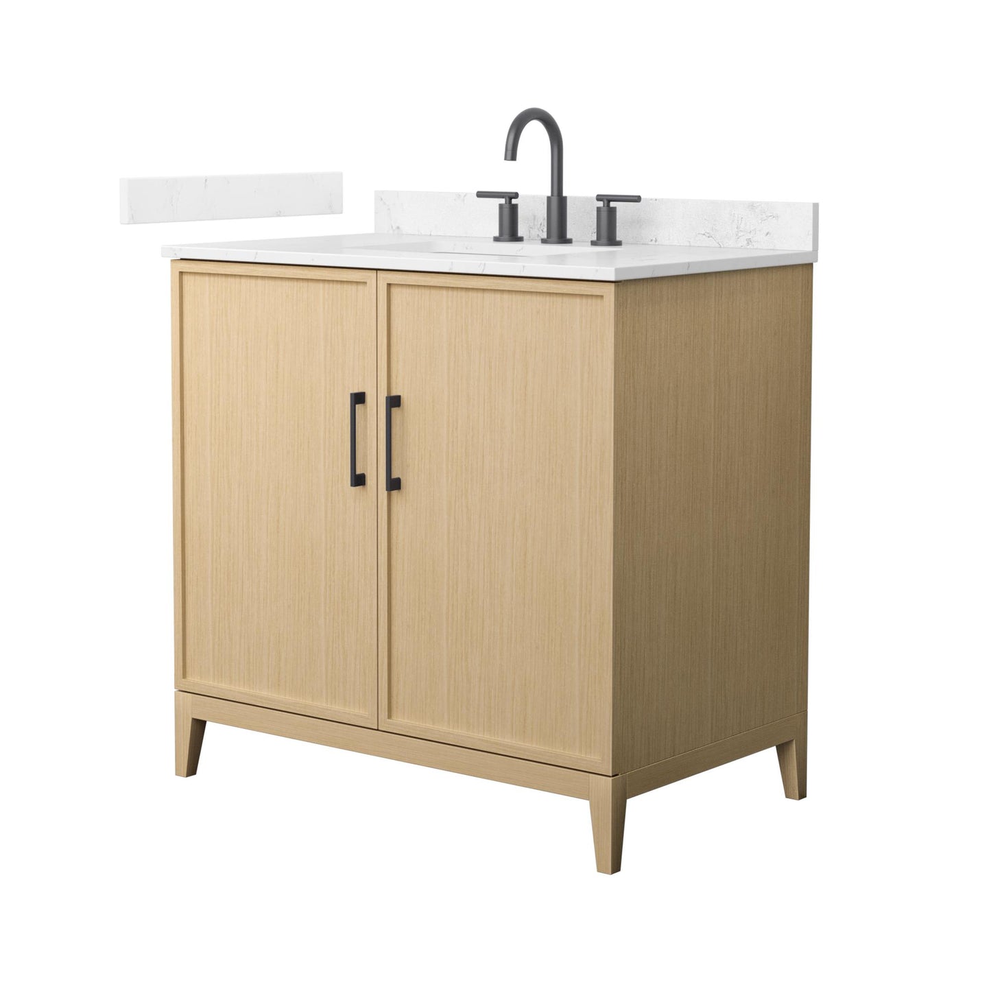 Elan Bathroom Vanity with Countertop 36 inch Single Sink 3-hole Faucet Setup